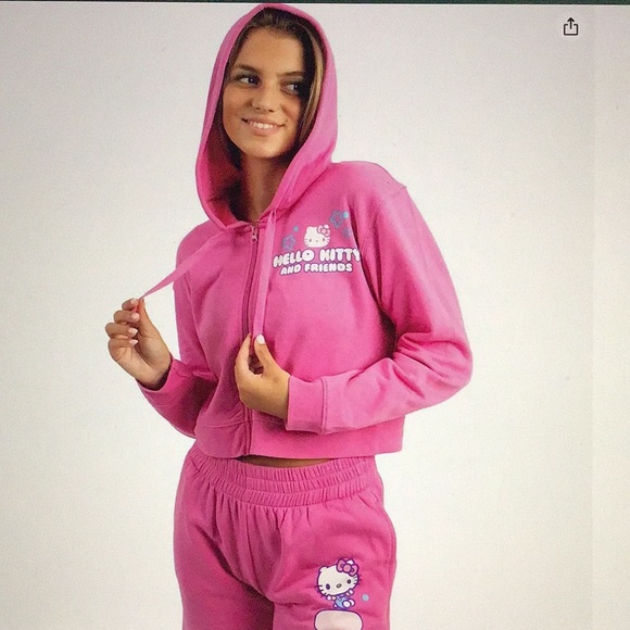 ππ»ON SALE NWT Hello Kitty Hoodie & Jogger Set in Pink - Picture 3 of 16